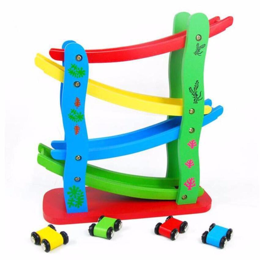 Đồ Chơi Gỗ - Xe Cầu Trượt Ziczac 4 Tầng Cho Bé