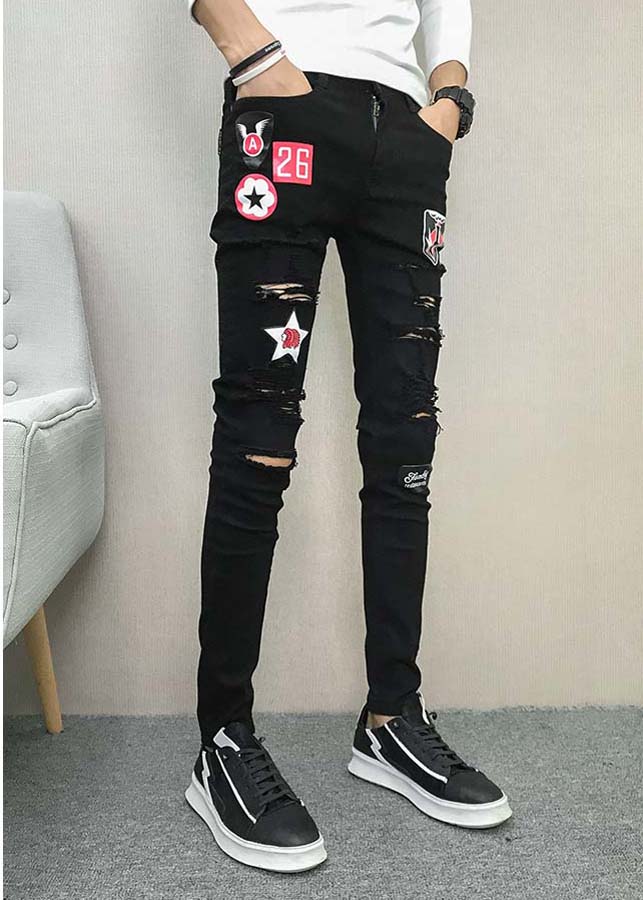 Quần jeans rách logo ngôi sao 26 Mã: ND1331