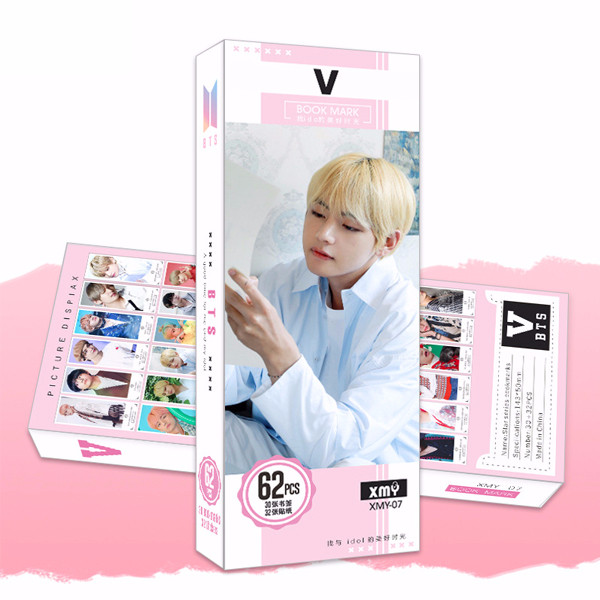 Bookmark V bts 62 tấm (mẫu mới)