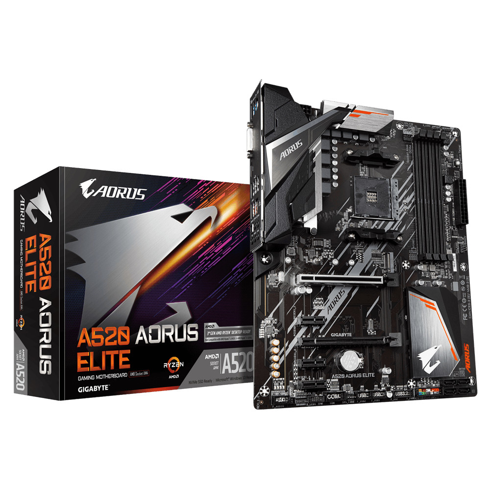 Bo mạch chủ Gigabyte A520 AORUS ELITE AMD Socket AM4 - Hàng Chính Hãng