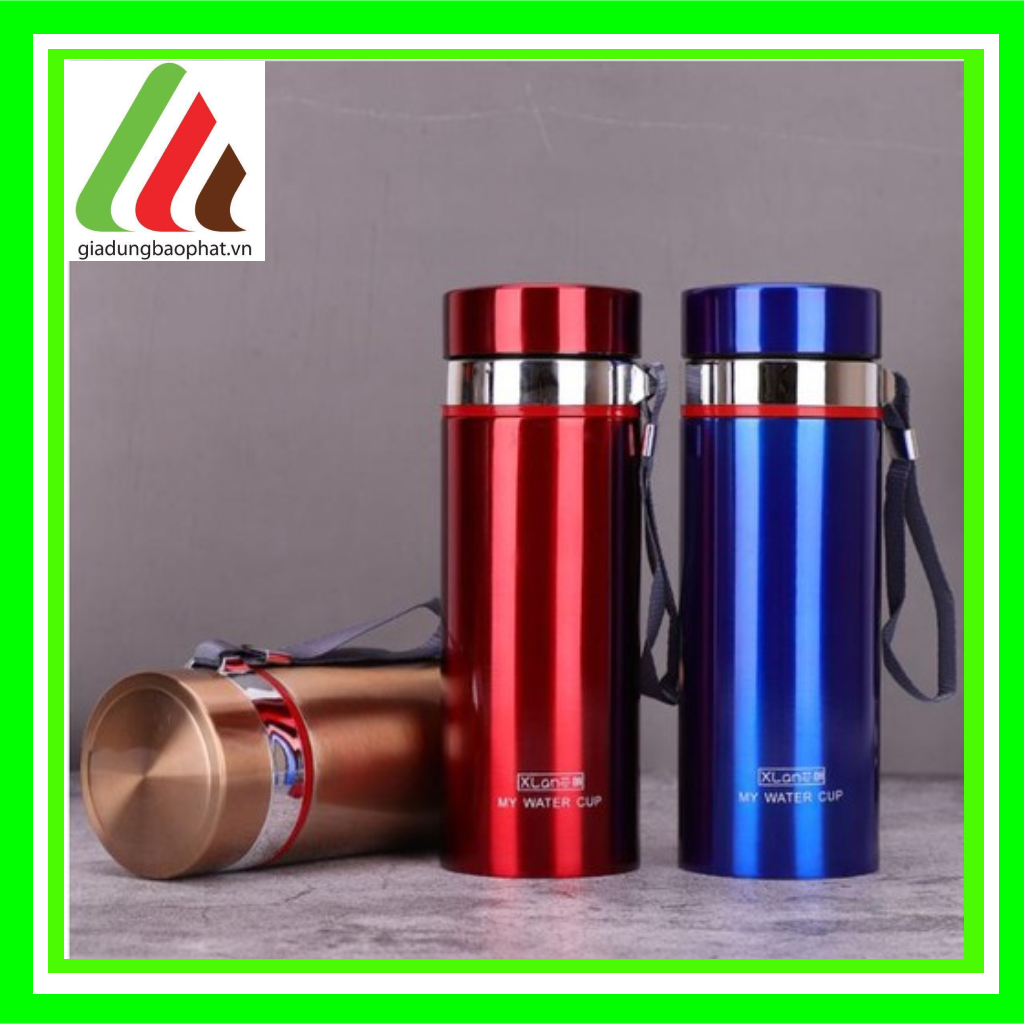 Bình giữ nhiệt inox 304 2 lớp chân không cách nhiệt my water cup màu sắc trơn sáng sang trọng tiện lợi 800ml 1000ml