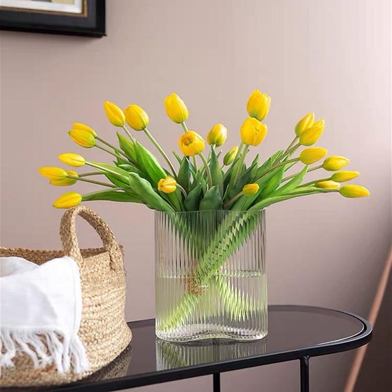 Hoa giả trang trí, Hoa tulip nhiều màu cao cấp giống thật 99% decor phụ kiện chụp ảnh