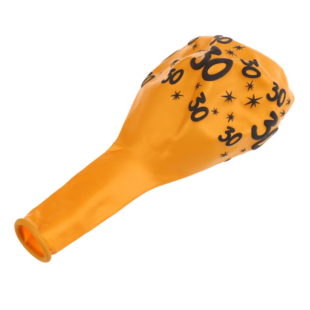 10/set 12in Gold Latex Balloons for Birthday Anniversary Party Number Age