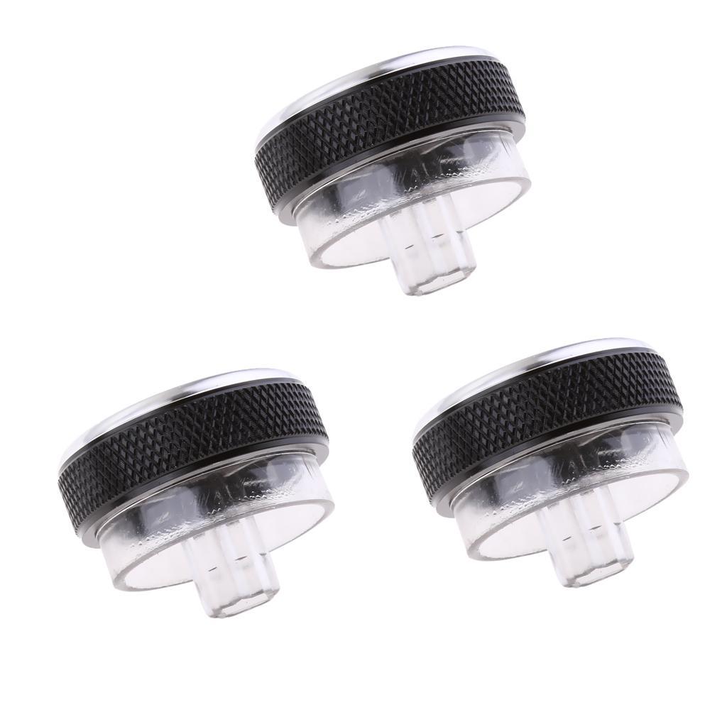 3pcs Set  Heat Control Knobs Aluminum Panel Switch for