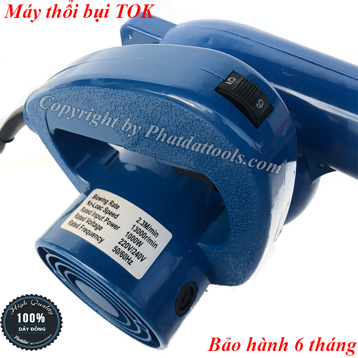 Máy thổi bụi TOK - Xanh - Công suất 1000W - Bảo hành 6 tháng