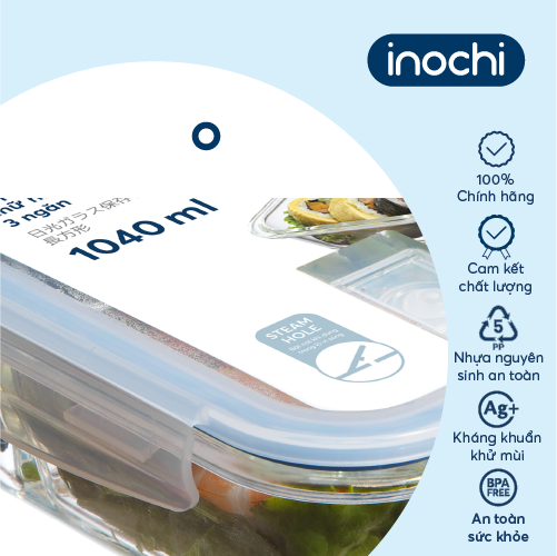 Hộp thuỷ tinh chữ nhật Nikko 1040 ml