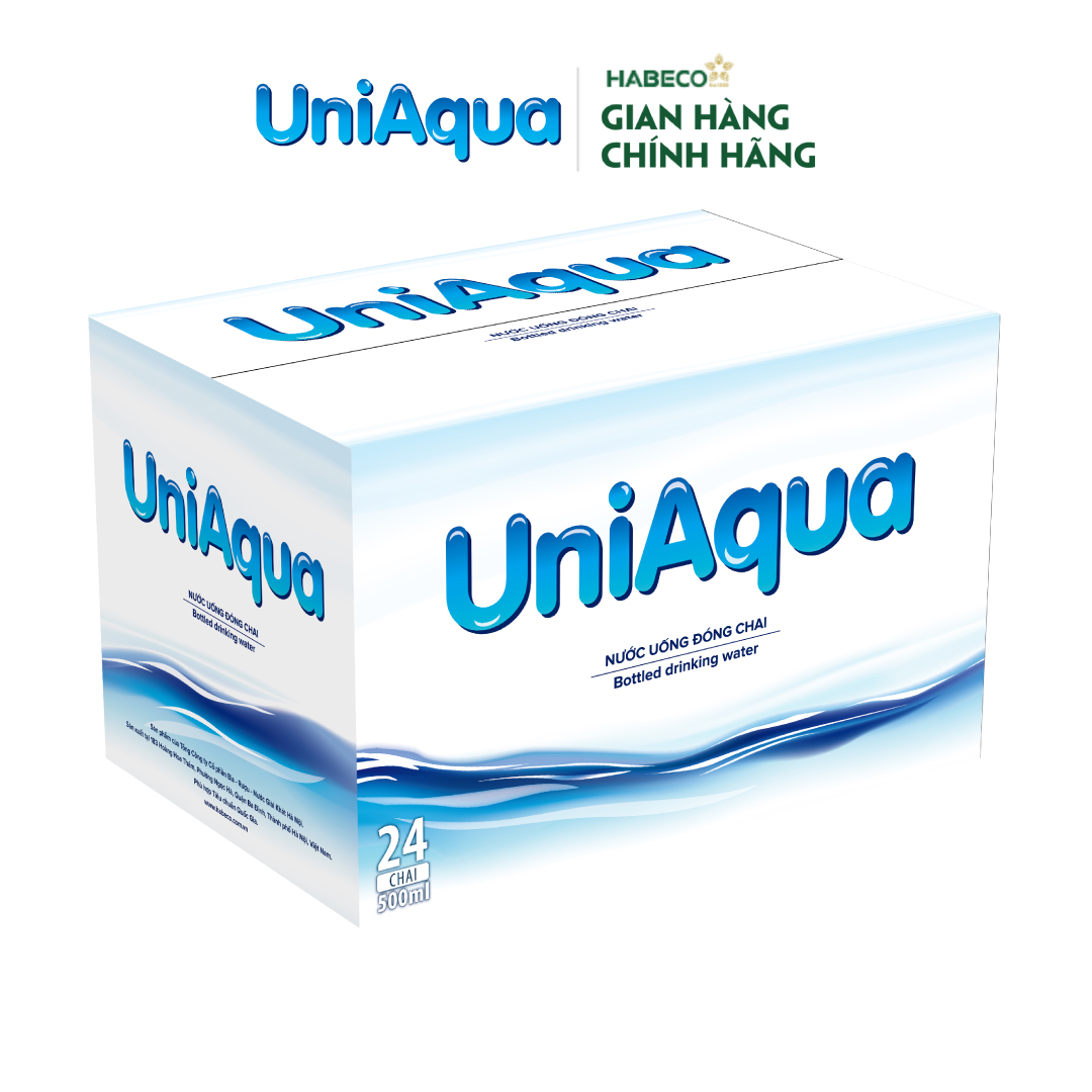 Nước uống đóng chai UniAqua - Thùng 24 chai 500ml