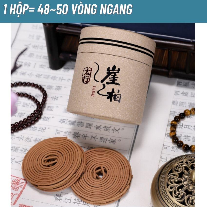 Hộp 48 khoanh Nhang trầm vòng hương thảo mộc thơm đặc biệt - Tặng Cắm nhang