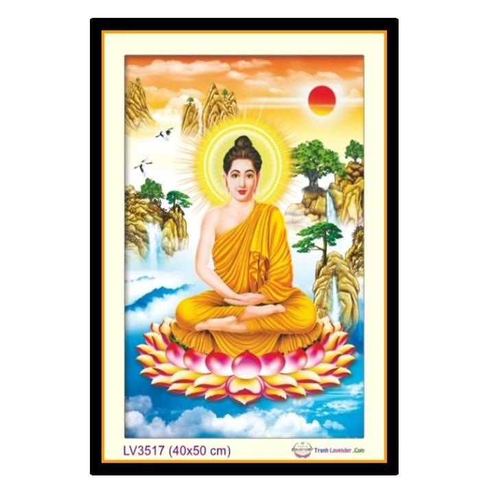 Tranh thêu Phật Bổn Sư Thích Ca LV3517 - kích thước: 40 * 50cm.