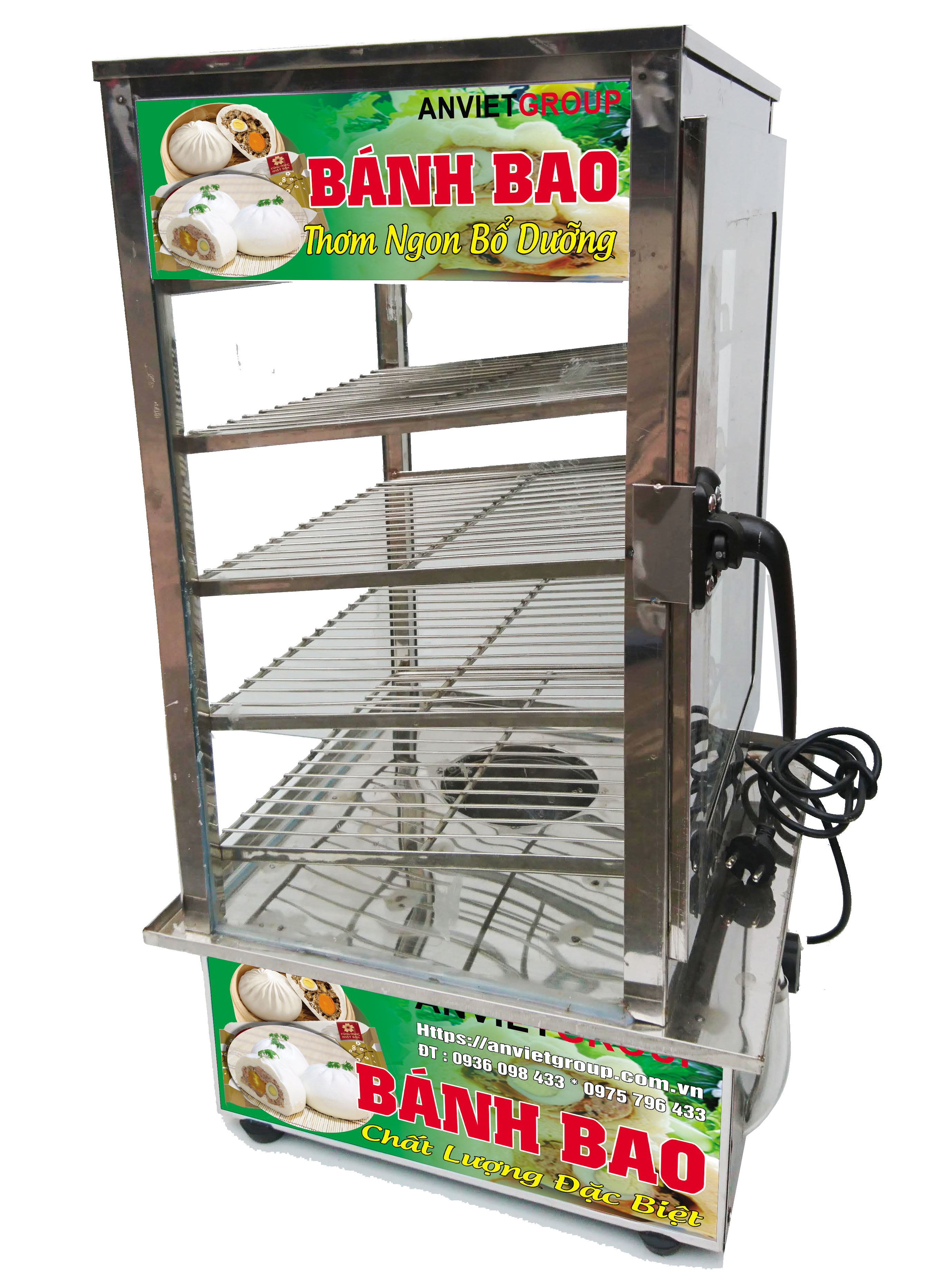 Tủ hấp nóng trưng bày bánh bao ( Hàng chính hãng)