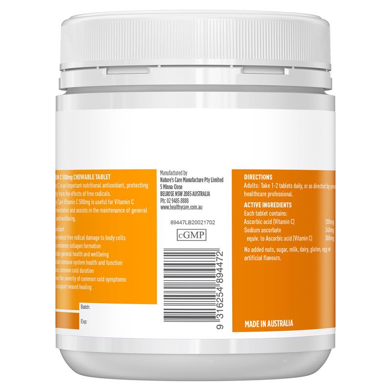 Vitamin C dạng kẹo Úc Healthy Care tăng sức đề kháng, sán da, tăng sản xuất collagen, nhanh lành bệnh - Massel Official