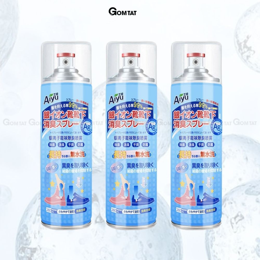 Xịt giày khử mùi chống hôi chân, xịt giày nano bạc diệt vi khuẩn hương chanh mát lạnh 260ml - DUER-XITGIAY