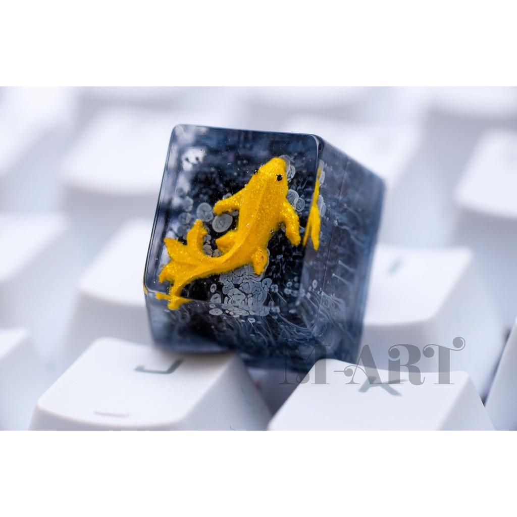 Nút dành cho bàn phím cơ cá koi phối màu san hô tiểu cảnh - Fishes Koi Keycap artisan handmade