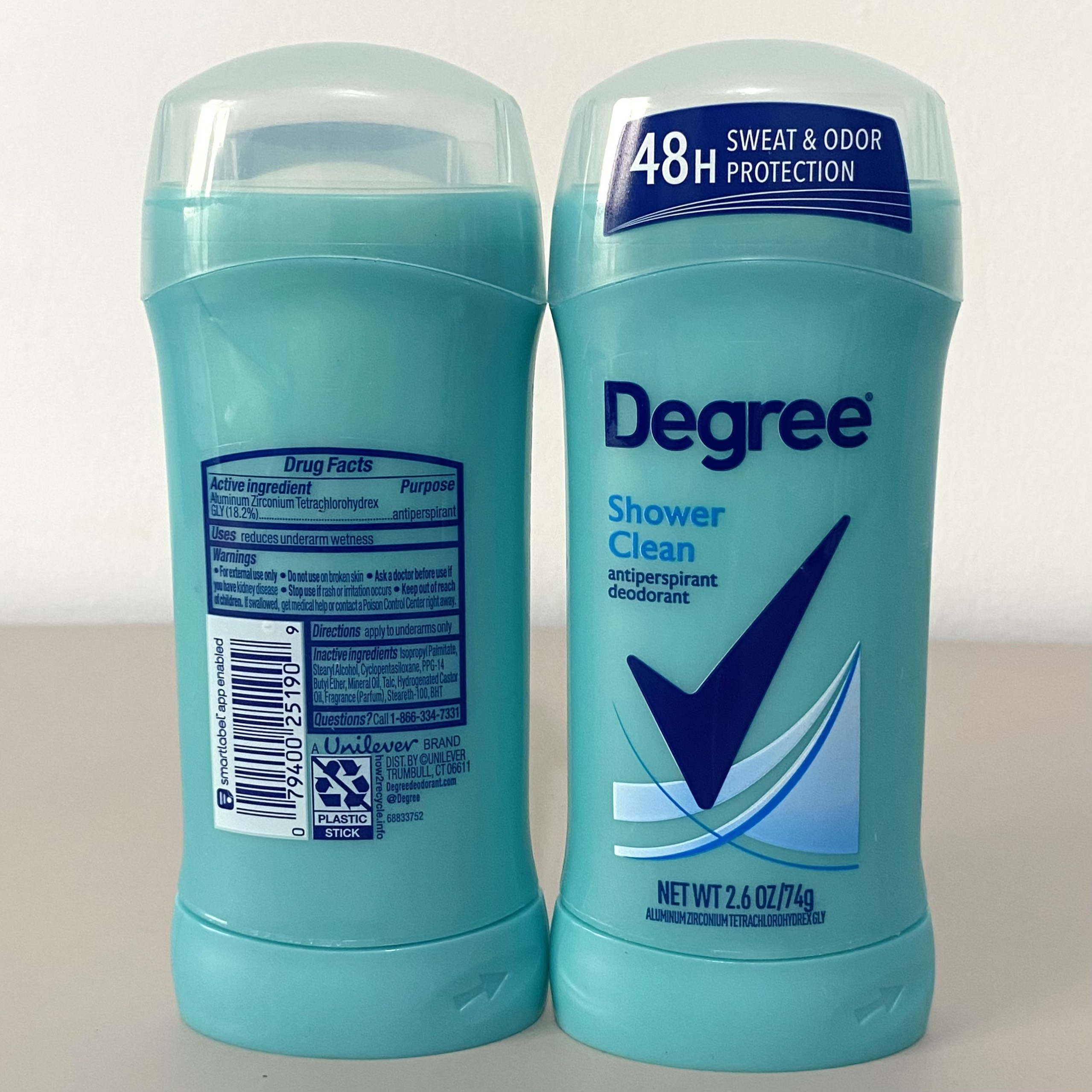 Set 5 Lăn Khử Mùi Degree Nữ Shower Clean Sweat &amp; Odor Protection 74g Nhập Mỹ