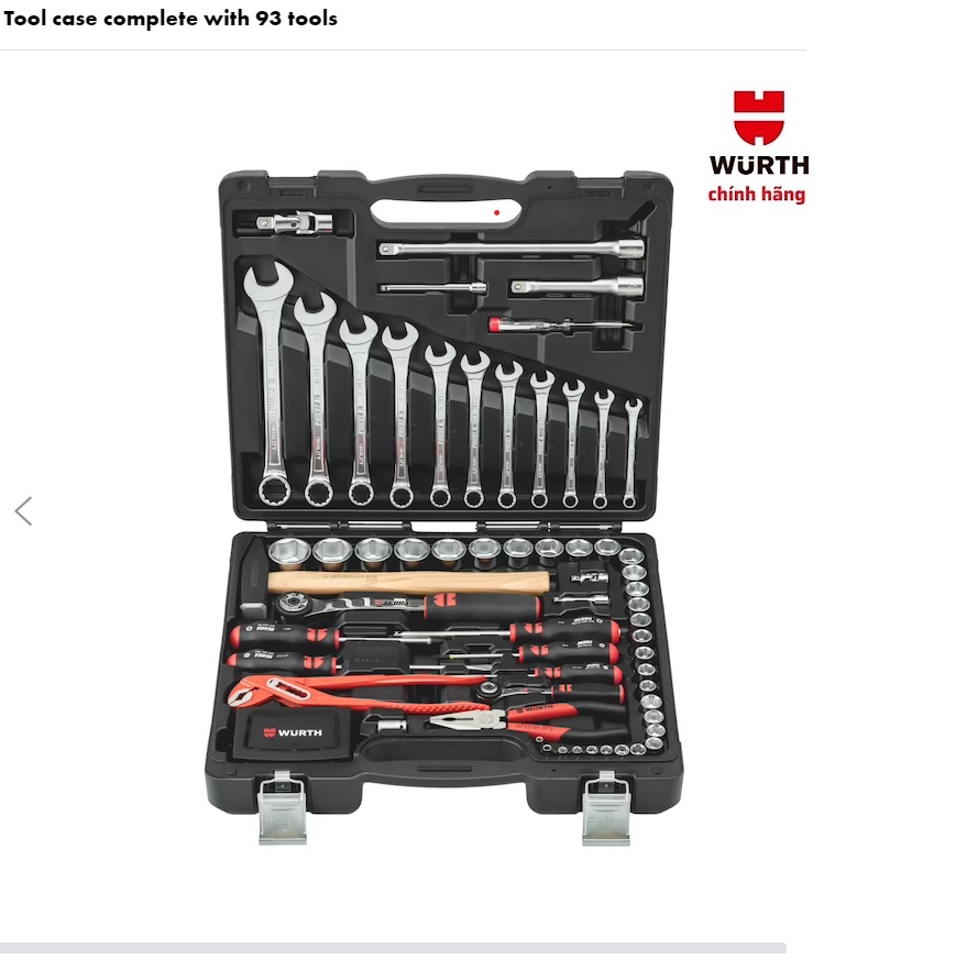 BỘ CÔNG CỤ SỬA CHỮA 93 CHI TIẾT WURTH