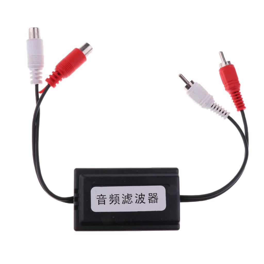 3-4pack 2 RCA to 2 RCA Ground Loop Isolator Noise Audio Filter for Car Home