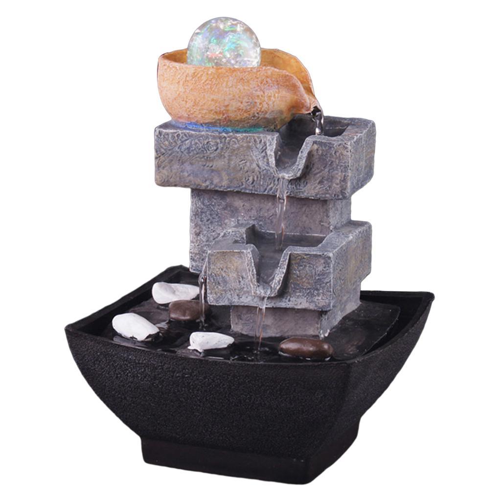 Indoor Feng Shui Tabletop Fountain Ornaments Relaxing Home Office Decor
