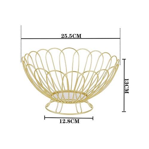 Giỏ đựng trái cây bằng kim loại phong cách để bàn trang trí