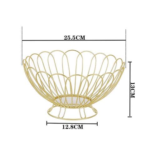 Giỏ đựng trái cây bằng kim loại phong cách để bàn trang trí