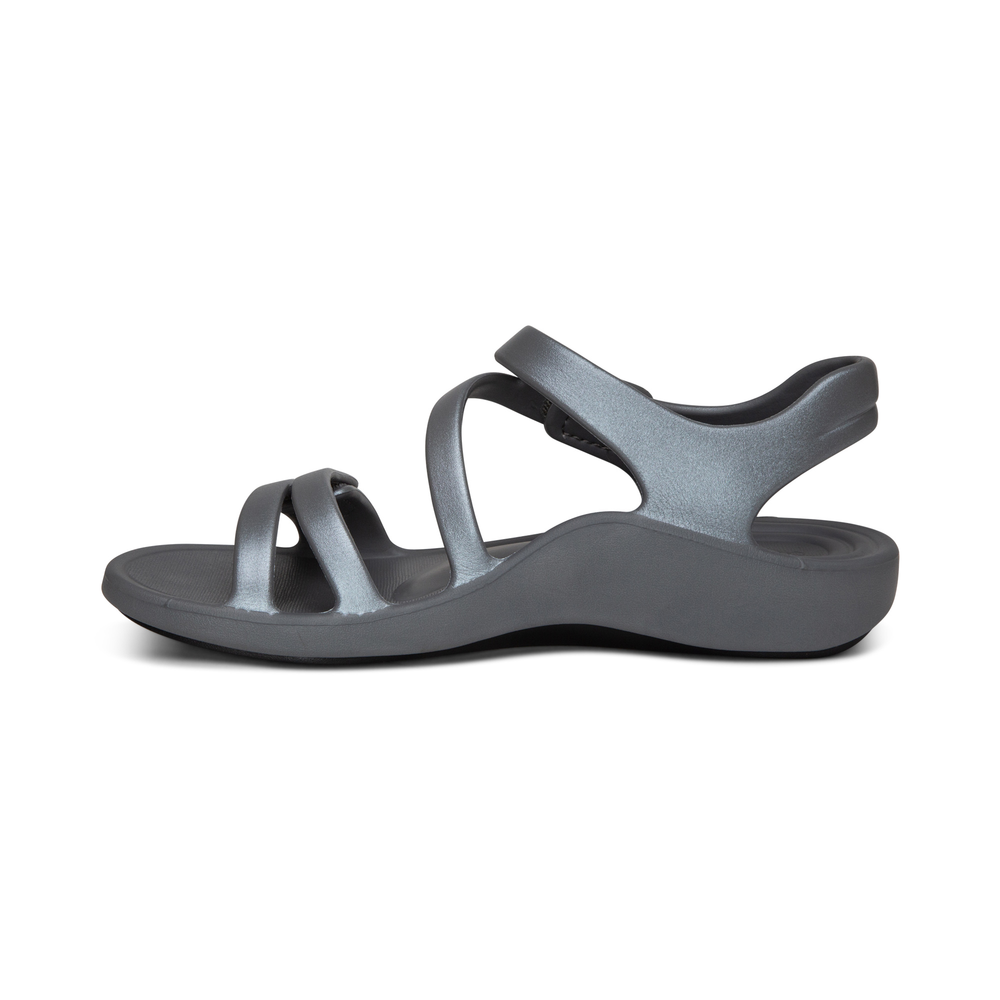 Sandal sức khoẻ nữ Aetrex Jillian Sport Grey- Sandal mềm nhẹ, không thấm nước