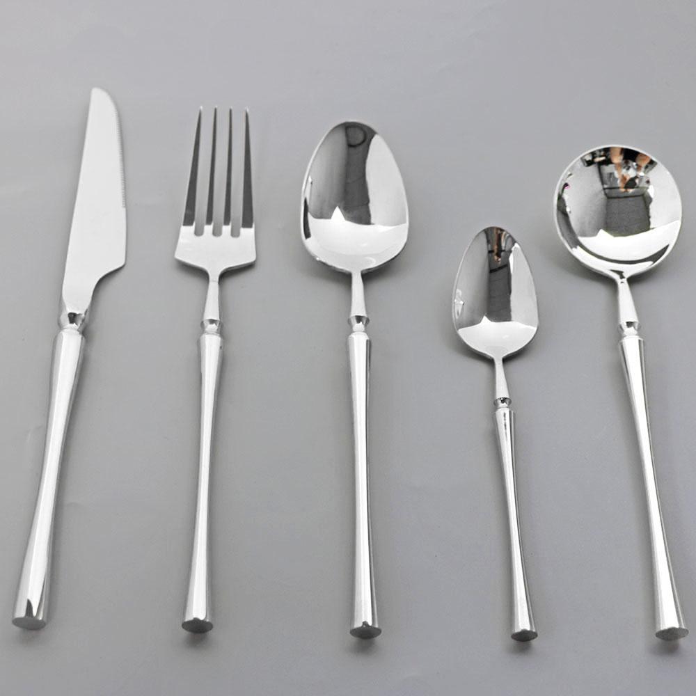 5 Chiếc Tím Chén Ăn Bộ 304 Bộ Dao Kéo Hợp Kim Inox Bộ Dao Muỗng Nĩa Thìa Bộ Đồ Ăn Phương Tây Gương Bếp Kiềng Bạc Bộ