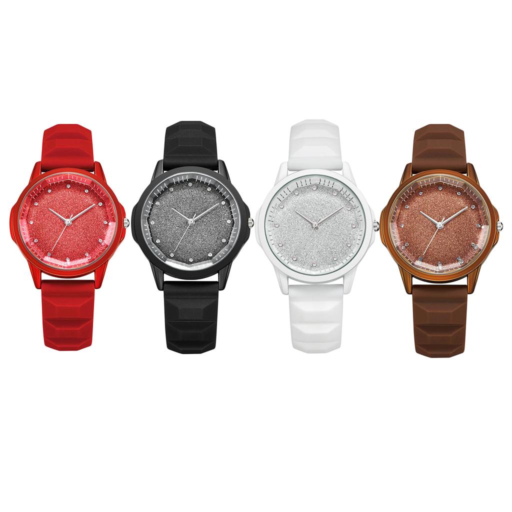 Elegant Sports Quartz Watch Fashion Casual Business Wristwatch Ladies Girls Dress Wristwatch with Rubber Band