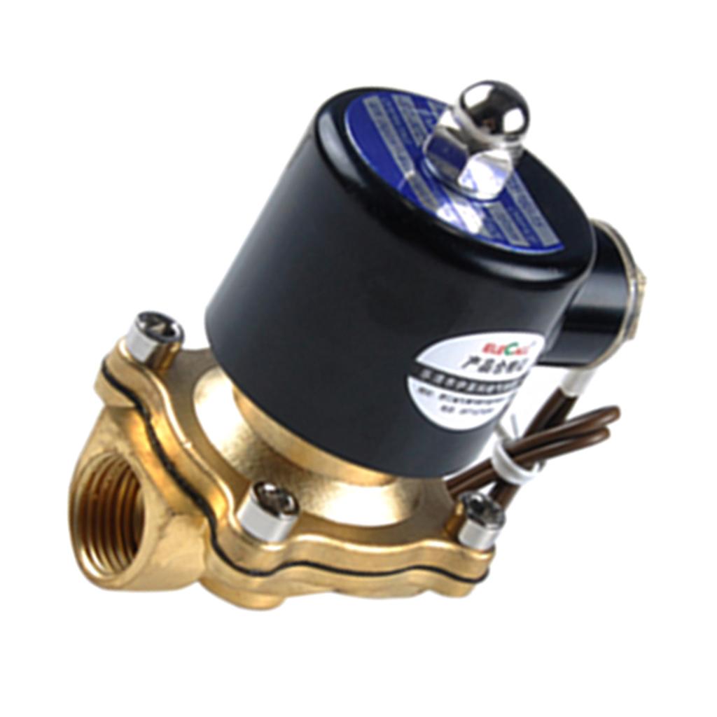 AC220V 1/2,3/4,1,1-1/4'' Inch Electric Solenoid Valve for Air Water / Replacement Brass