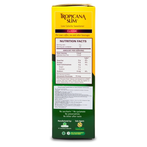 Combo 6 Hộp Đường Ăn Kiêng Tropicana Slim Low Calorie Sweetener Classic