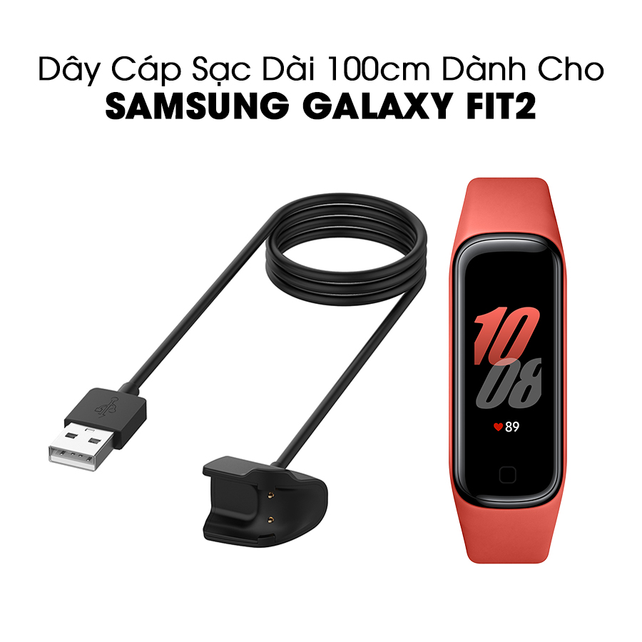 Dây Cáp Sạc Thay Thế Dành Cho Đồng Hồ Vòng Đeo Tay Thông Minh Samsung Galaxy Fit2 dài 1m Handtown - Hàng Chính Hãng