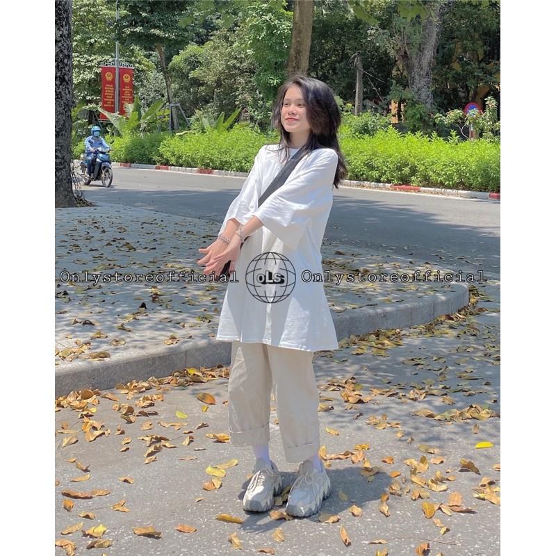 Set áo oversize+quần ống rộng
