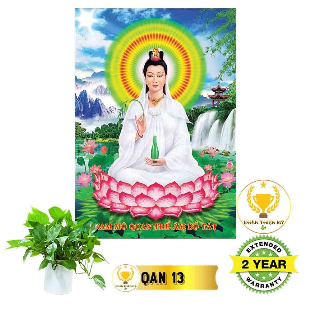 Tranh Điện Phật Bà Quán Thế Âm Bồ Tát Ngồi QA3
