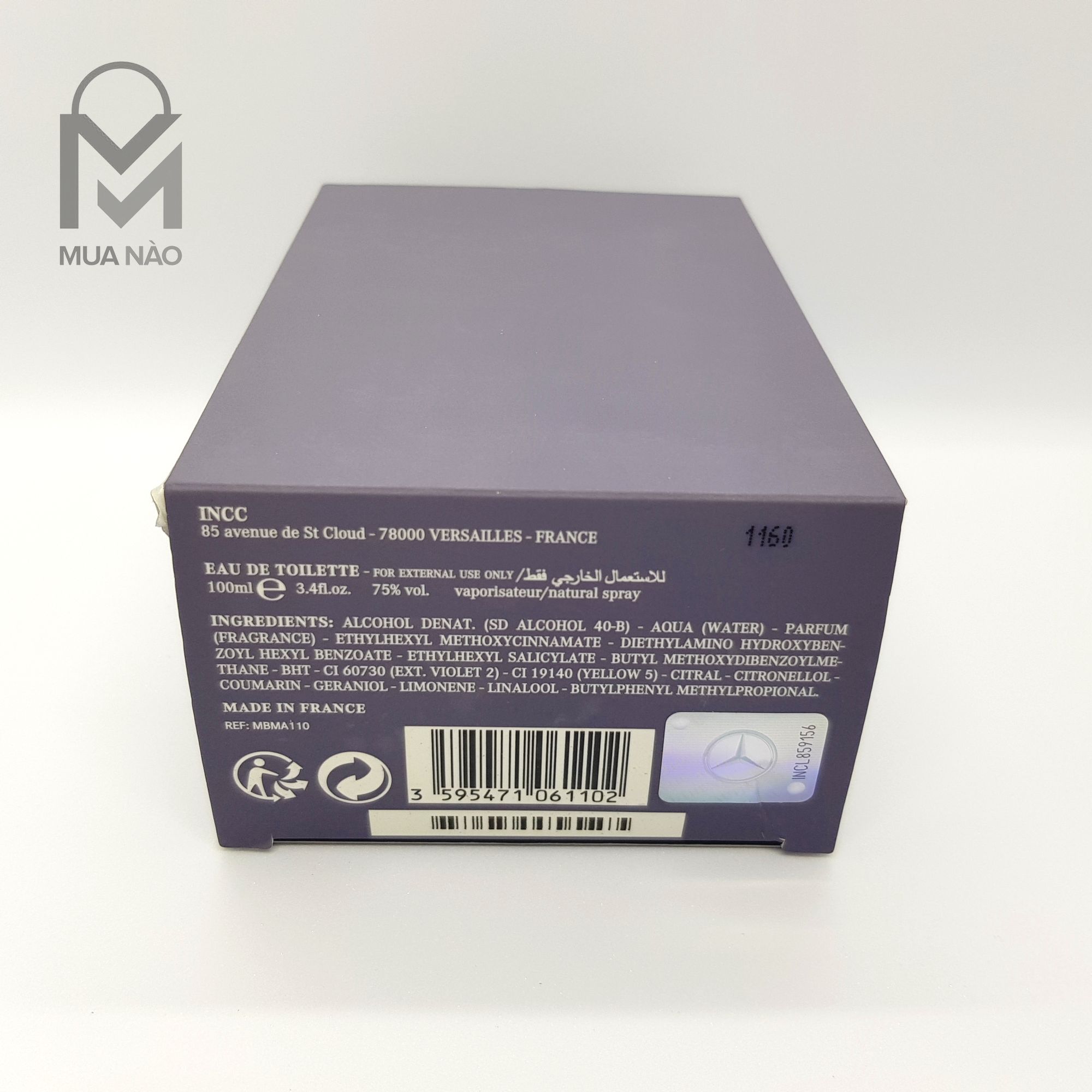 Nước hoa Mercedes Benz Man Grey 100ml - Nước hoa Nam thơm lâu hãng Mercedes-Benz