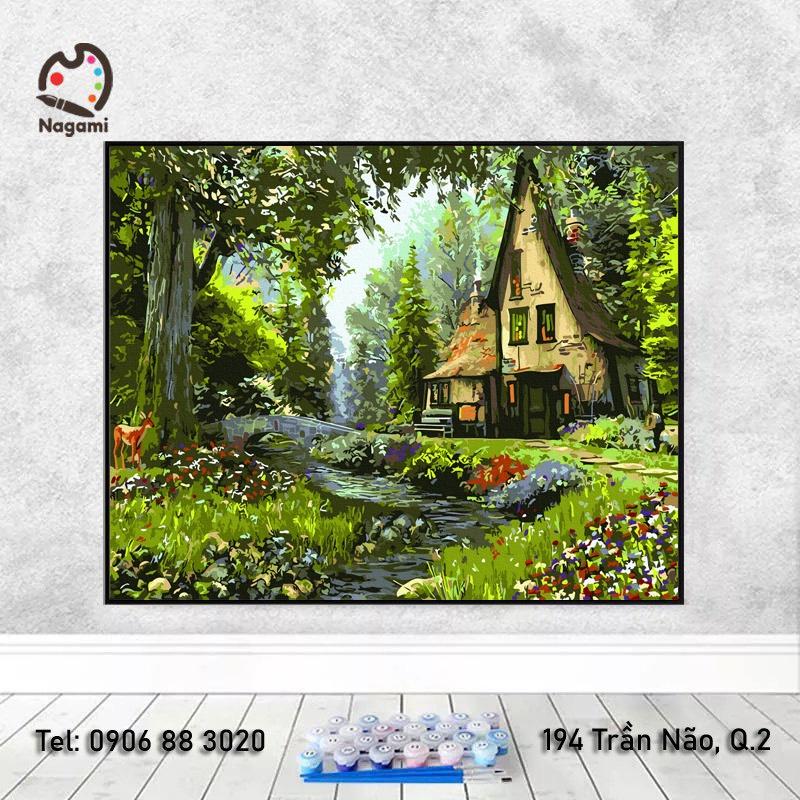 Tranh tô màu theo số DIY Painting (40*50cm) có khung căng sẵn