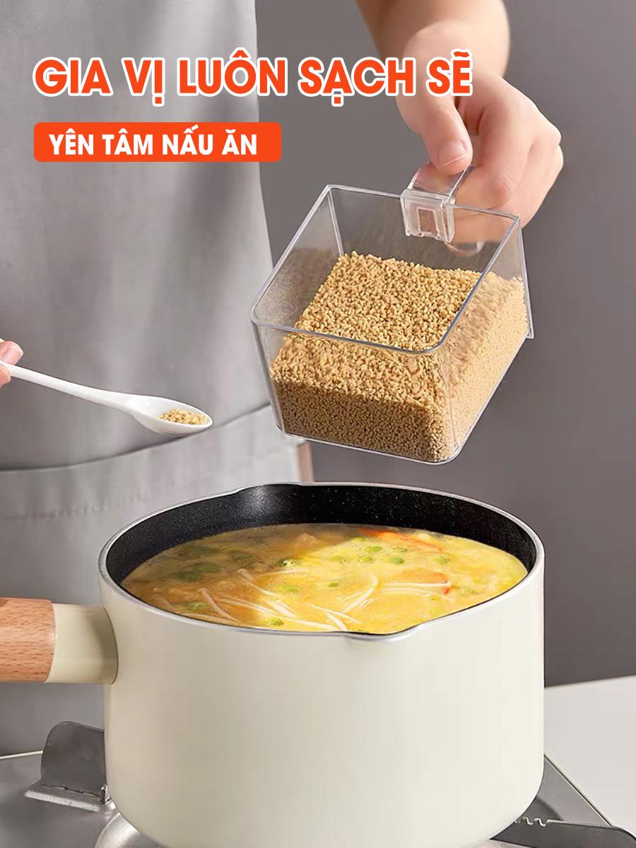 [KoSuyTu] Hộp Đựng Gia Vị Treo Tường 3 Tầng 5 Ngăn Nhà Bếp - Miếng Dán Cực Chắc Chắn, Nhựa Nguyên Sinh, Chống Nước Chống Ẩm - An Toàn, Sang Trọng, Tiện Lợi