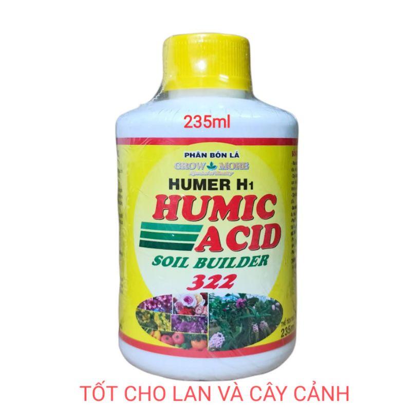 Phân bón Humic acid 322 lọ 235ml kích thích sinh học, tăng trưởng cây trồng