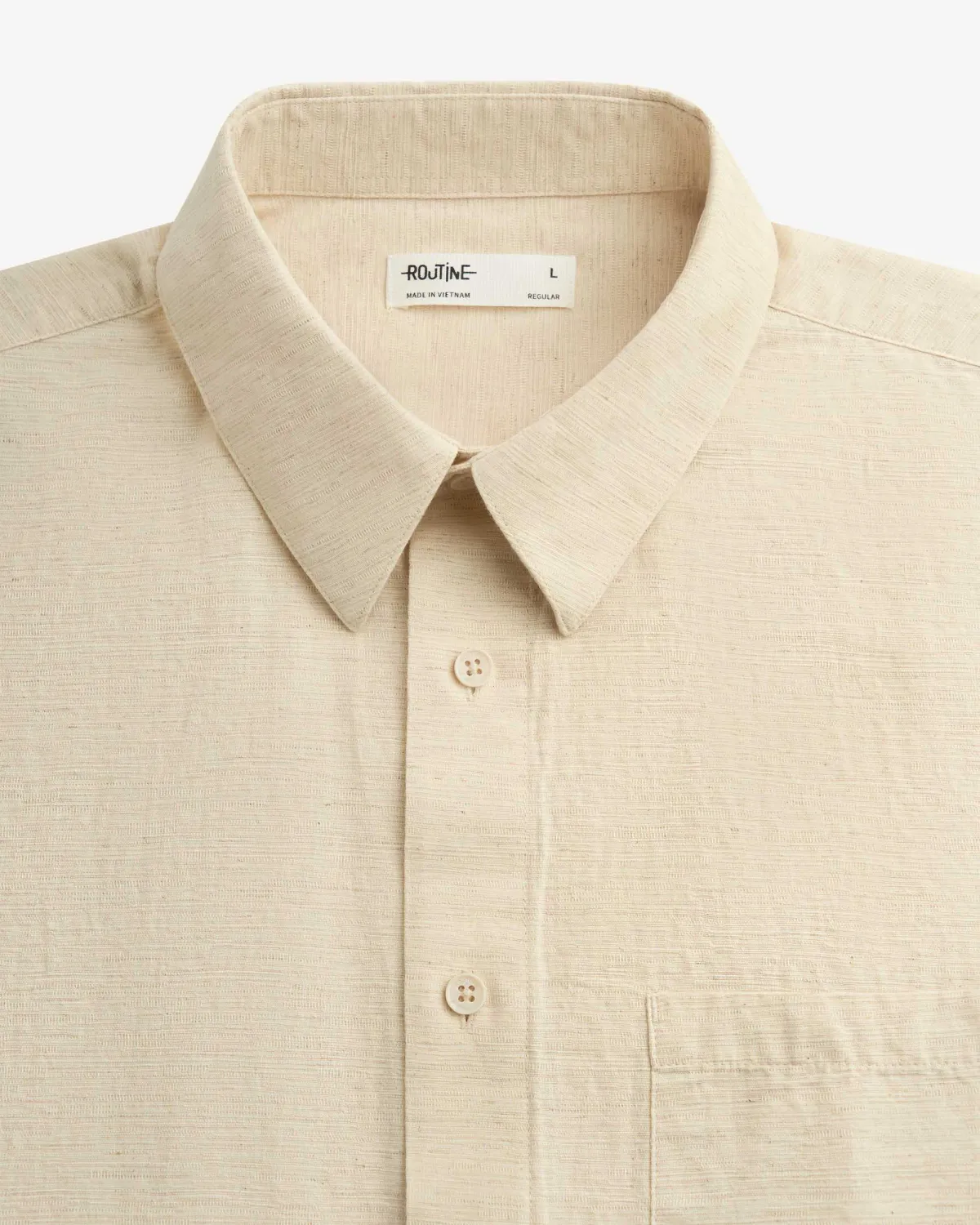 Áo sơ mi tay ngắn nam cotton linen túi đắp.Regular - RT 10S25SHS009 | ROUTINE CÀ MAU