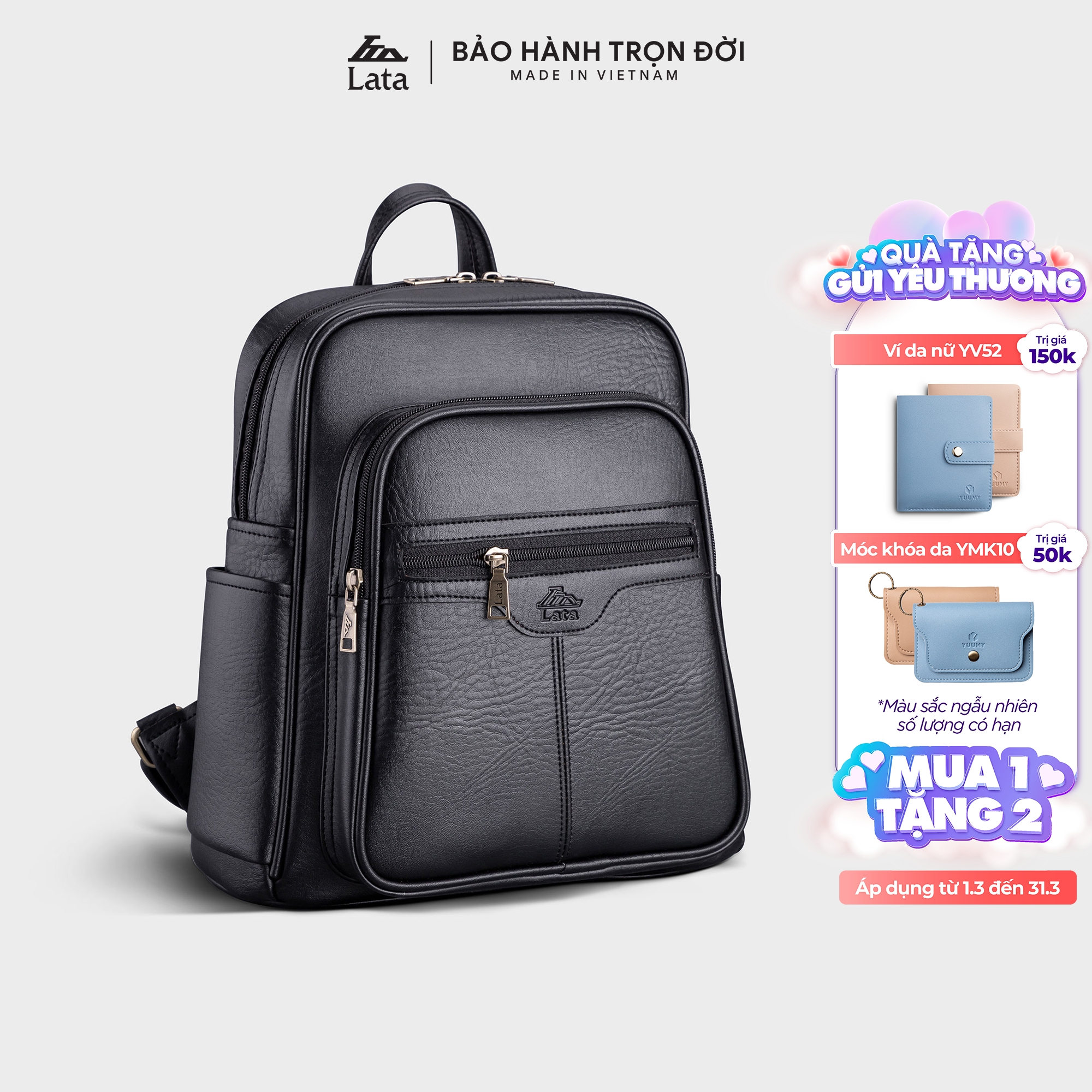 Balo Lata ( Thời trang nữ tiện lợi cỡ lớn - Balo da BAL40 )