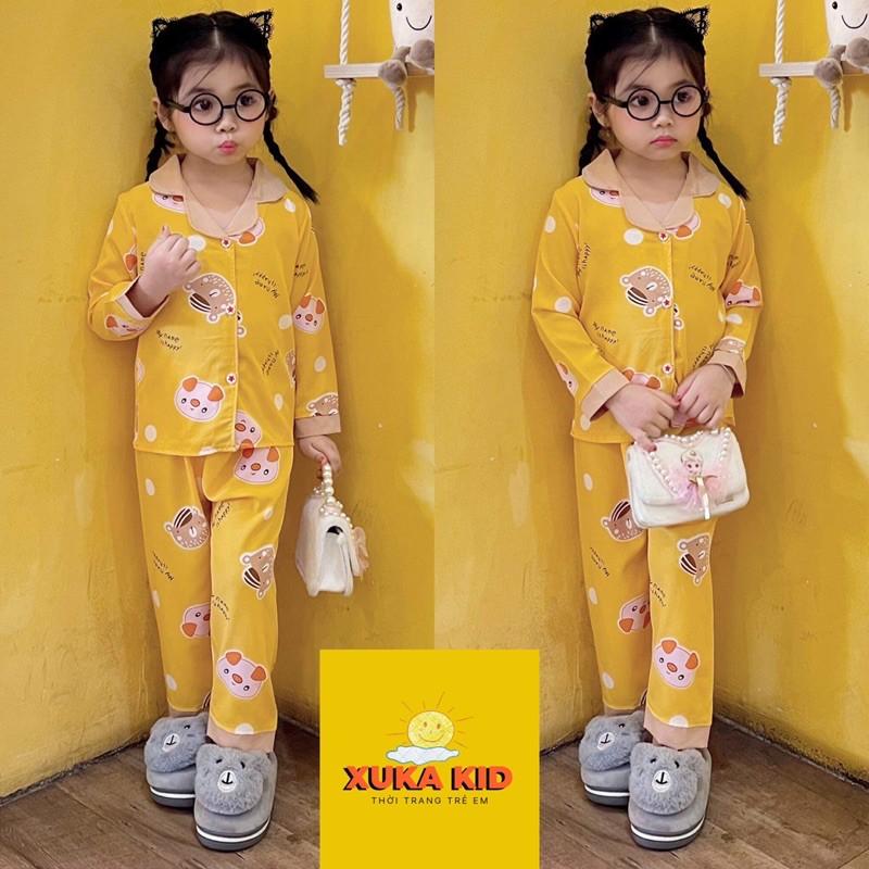 Pijama dài tay hoạ tiếc dễ thương bé gái