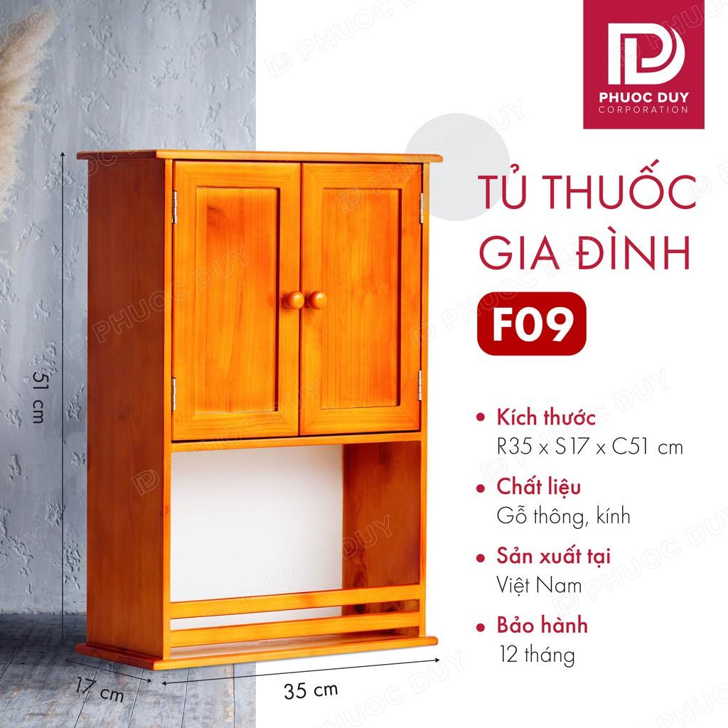 Tủ thuốc - Tủ y tế gia đình gỗ tự nhiên F09 