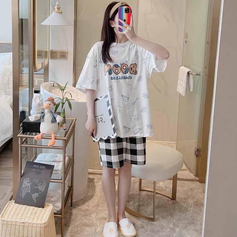Bộ mặc nhà nữ phong cách bigsize đồ ngủ nữ thun mềm co giãn BC25