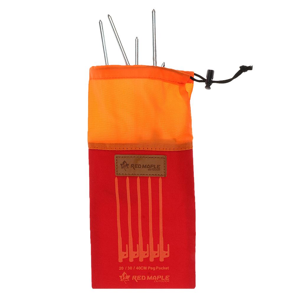 4 Pieces Heavy Duty Tent Nail and Hammer Storage Bag, Oxford Camping Stakes Pegs Pouch Holder Case - Tent Pegs Not Included