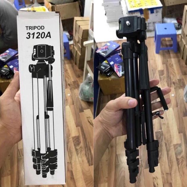 Hình ảnh Giá 3 chân quay phim, livestrem Tripod điện thoại, máy ảnh 3120 sơn đen