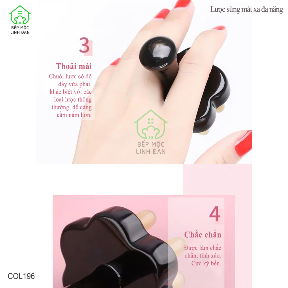 Lược Sừng Mát Xa Chuyên Dụng Toàn Thân Đa Năng Làm Đẹp Thư Giãn