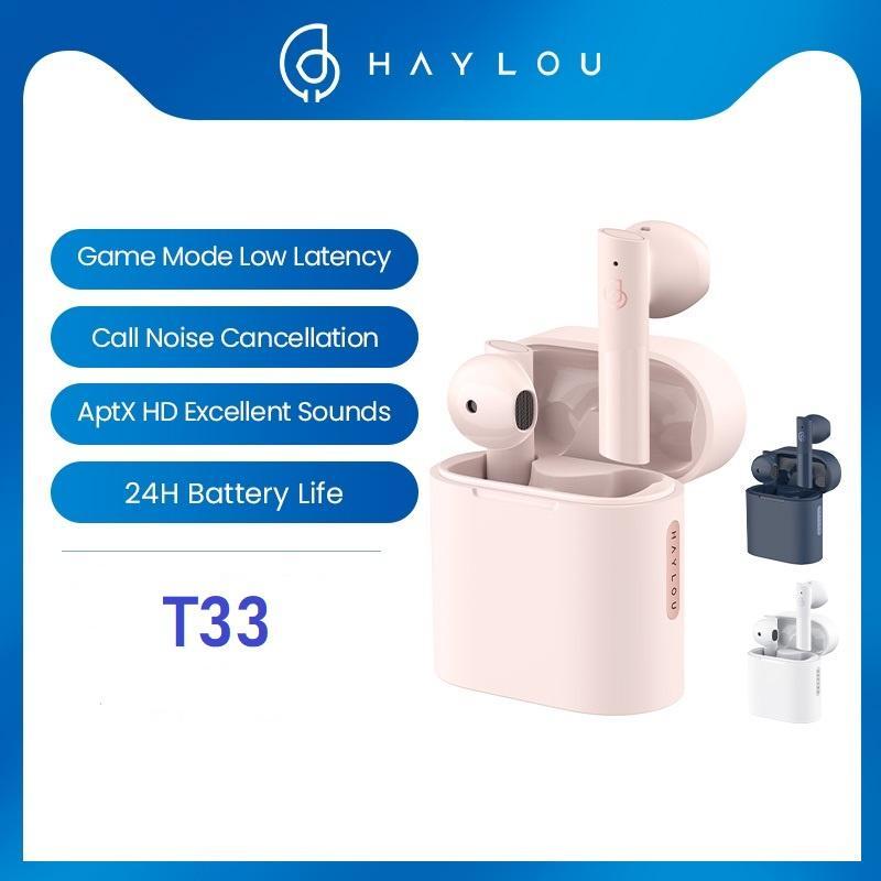 Tai Nghe Không Dây Bluetooth 5.2 AptX IPX4 Giảm Tiếng Ồn Haylou Moripods T33 Cho Android IOS HD