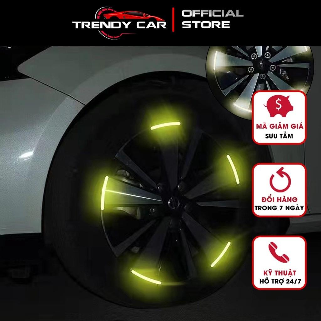 Set 10 Miếng Dán Phản Quang Ban Đêm Trang Trí Viền Bánh Xe Hơi cảnh báo an toàn cánh cửa cho xe hơi xe máy ô tô