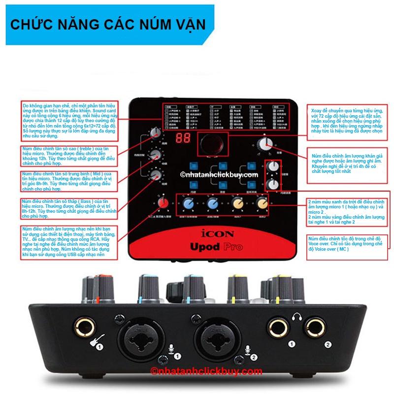 Sound Card ICON Upod Pro thu âm livestreams