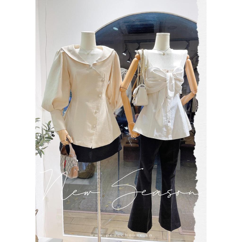 Áo đính cúc bọc tay dài, Peace House Clothing