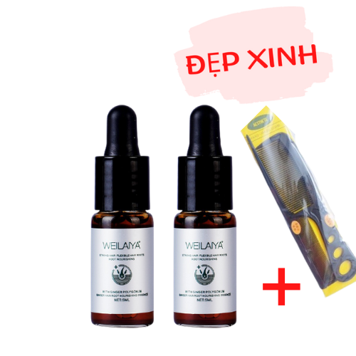 Huyết Thanh Weiliaya - Serum Mọc Tóc Weilaiya (Set 2 chai 5ml - Không Hộp) - Sản Phẩm Chính Hãng, Tặng kèm combo lược