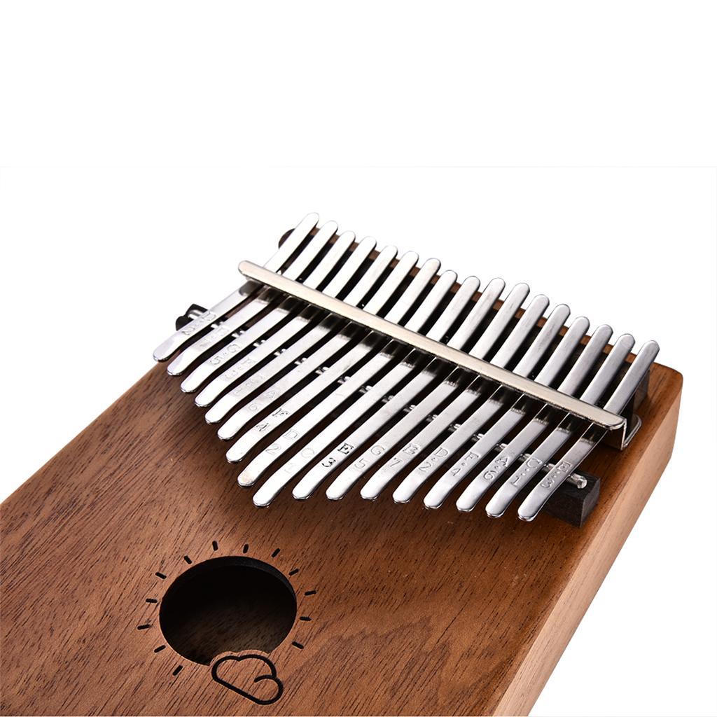 17 Keys Kalimba Thumb Piano Finger Instrument for Kids Musical Toy Brown