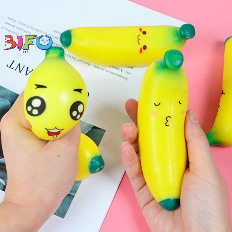 Đồ chơi mềm dẻo Squishy hình quả chuối ngộ nghĩnh đáng yêu cho bé